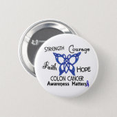 Colon Cancer Celtic Butterfly 3 6 Cm Round Badge (Front & Back)