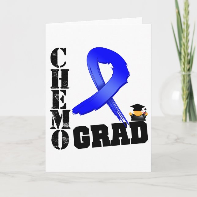 Colon Cancer Chemo Grad Card (Front)