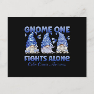 Colon Cancer Colourectal Cancer Dark Blue Ribbon Postcard
