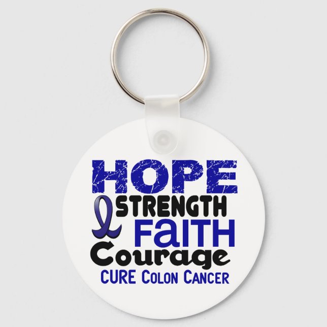 Colon Cancer HOPE 3 Key Ring (Front)