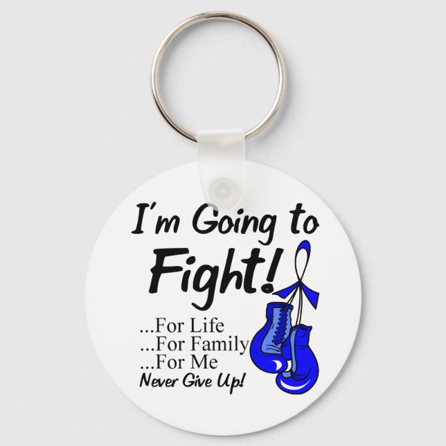 Colon Cancer I am Going To Fight Key Ring (Front)