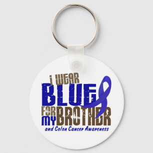 Colon Cancer I WEAR BLUE FOR MY BROTHER 6.3 Key Ring