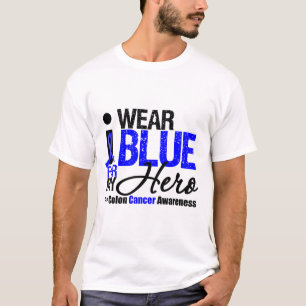 COLON CANCER I Wear Blue Ribbon For My HERO T-Shirt