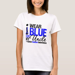 Colon Cancer I Wear Blue Ribbon For My Uncle T-Shirt