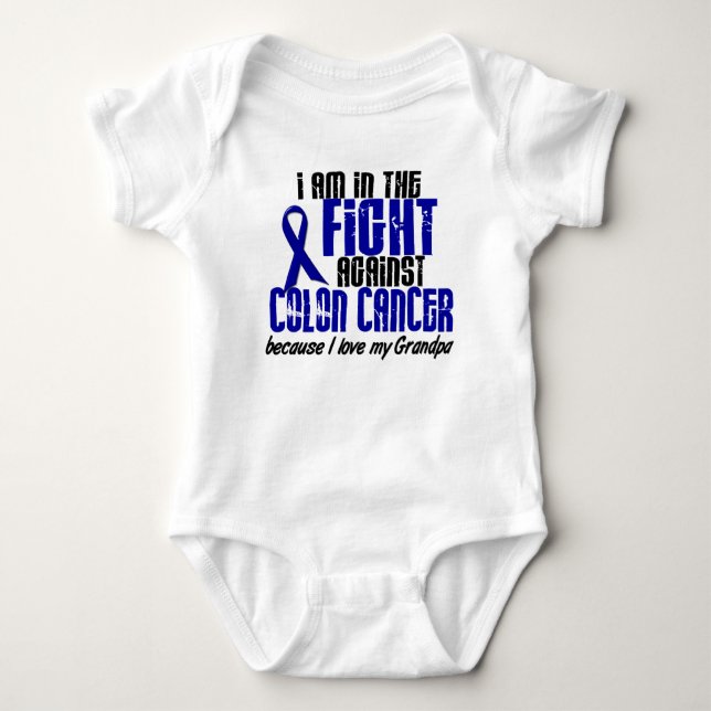 COLON CANCER In The Fight For My Grandpa 1 Baby Bodysuit (Front)