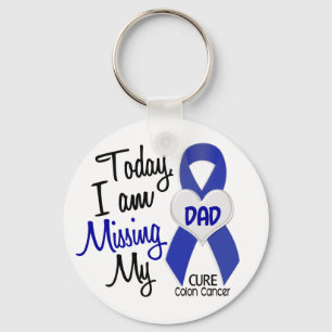 Colon Cancer MISSING MY DAD Key Ring
