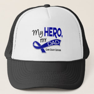 Colon Cancer MY HERO MY DAD 42 Trucker Hat
