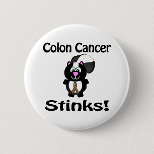 Colon Cancer Stinks Skunk Awareness Design 6 Cm Round Badge