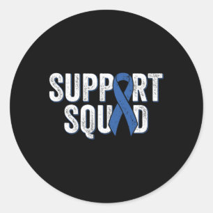 Colon Cancer Support Squad  Classic Round Sticker