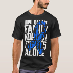 Colon Cancer Support Tee Family Blue Colon Cancer