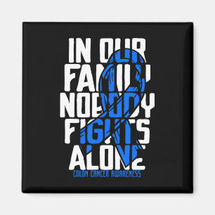 Colon Cancer Support Tee Family Blue Colon Cancer  Magnet