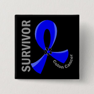 Colon Cancer Survivor 12 15 Cm Square Badge