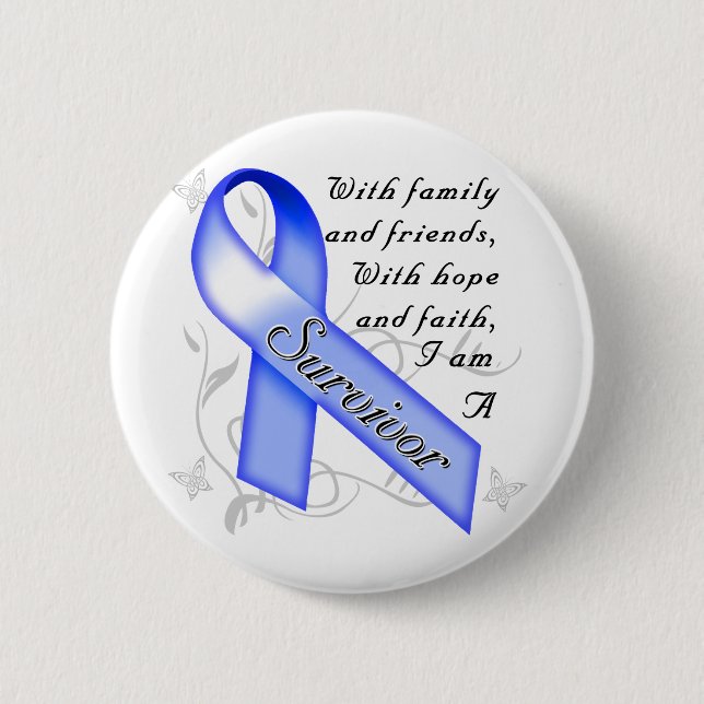 Colon Cancer Survivor 6 Cm Round Badge (Front)