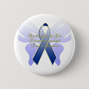COLON CANCER SURVIVOR 6 CM ROUND BADGE