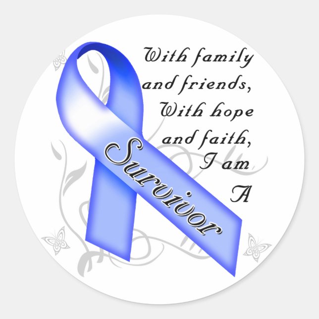 Colon Cancer Survivor Classic Round Sticker (Front)