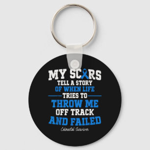 Colon Cancer Warrior Colourectal CRC Key Ring