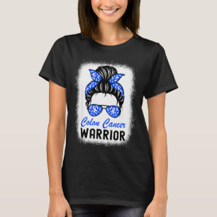 Colon cancer warrior crc colourectal cancer blue T-Shirt