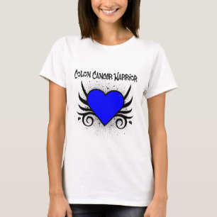 Colon Cancer Warrior Heart T-Shirt