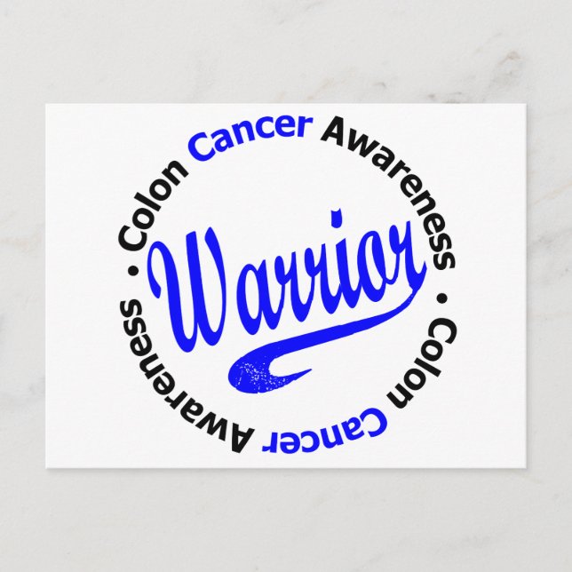 Colon Cancer Warrior Postcard (Front)