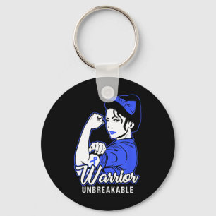 Colon Cancer Warrior Shirt Colourectal Cancer Awar Key Ring