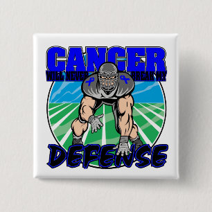 Colon Cancer Will Never Break My Defence 15 Cm Square Badge