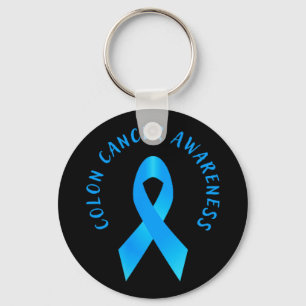 Colon colourectal cancer awareness blue march hear key ring