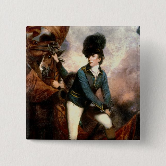 Colonel Banastre Tarleton  1782 15 Cm Square Badge (Front)