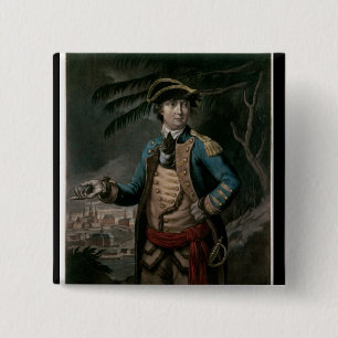 Colonel Benedict Arnold, pub. London, 1776 15 Cm Square Badge