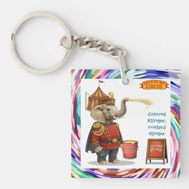 Colonel Klinger custard slinger Key Ring (Front)