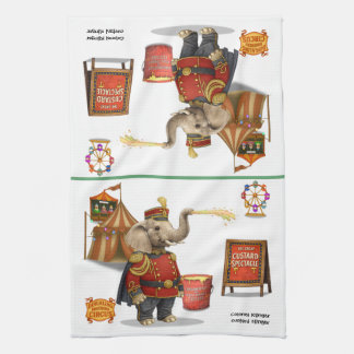 Colonel Klinger, custard slinger Tea Towel