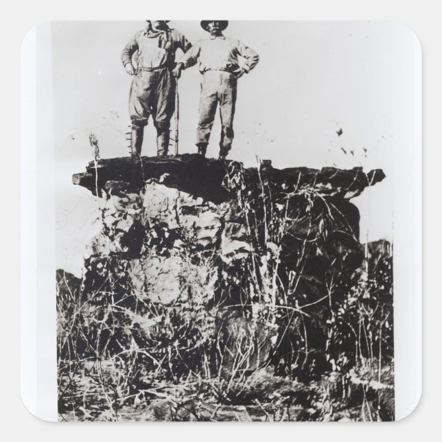 Colonel Roosevelt and Colonel Rondon at Navaite Square Sticker (Front)