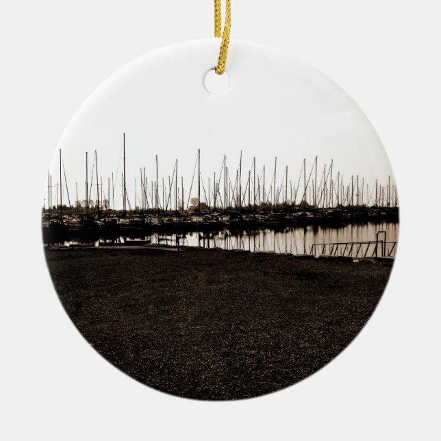 Colonel Sam Smith Park Marina Ceramic Ornament (Front)