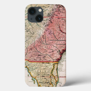 COLONIAL AMERICA MAP, 1733 iPhone 13 CASE