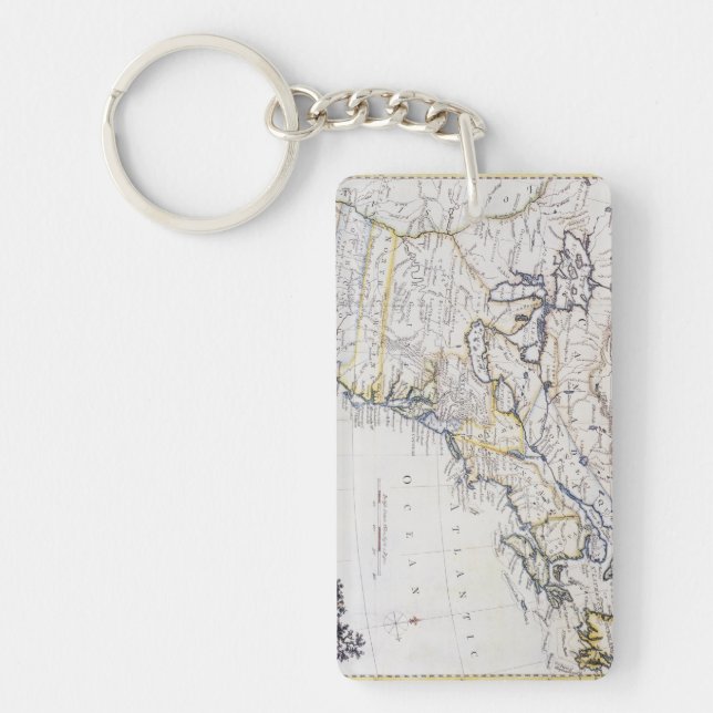 COLONIAL AMERICA: MAP, c1770 Key Ring (Front)