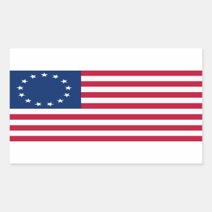 Colonial American Flag Stickers