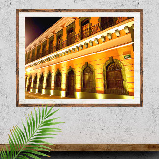 Colonial Architecture Colourful Mexico Poster