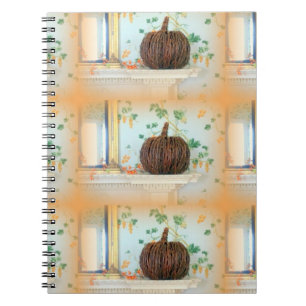 colonial autumn pumpkin basket notebook