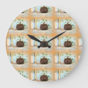 colonial basket pumpkin clock