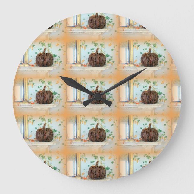 colonial basket pumpkin clock (Front)
