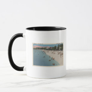 Colonial Beach, VA - Sunbathing & Swimming Scene Mug