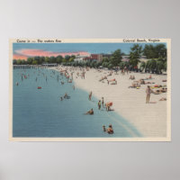 Colonial Beach, VA - Sunbathing & Swimming Scene
