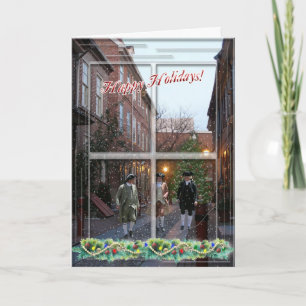 Colonial Happy Holidays Holiday Card