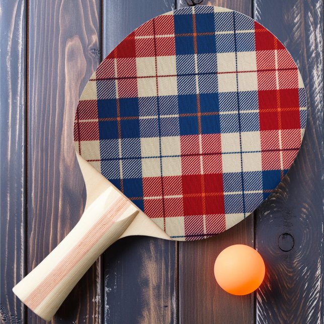 Colonial Liberty Plaid Ping Pong Paddle (Creator Uploaded)