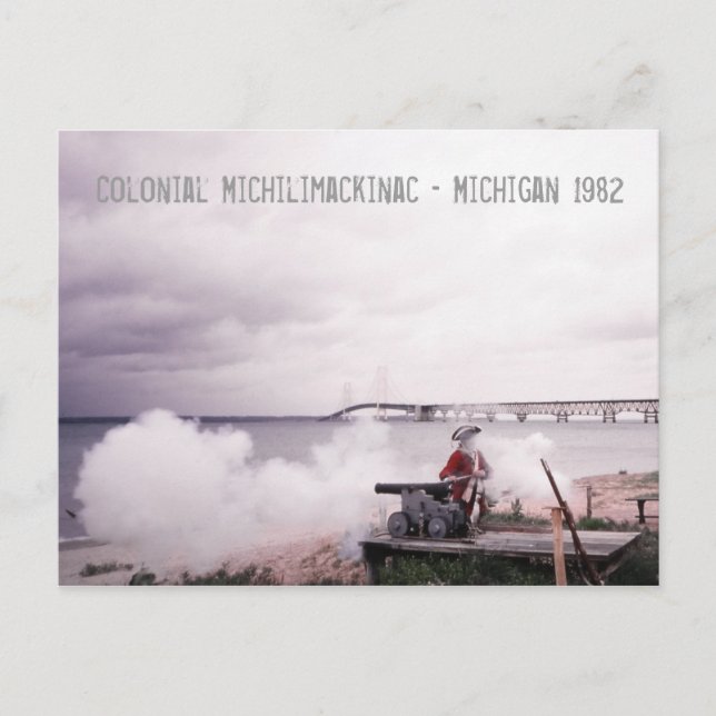 Colonial Michilimackinac Mackinac Michigan Postcard (Front)