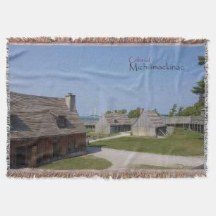 Colonial Michilimackinac throw blanket