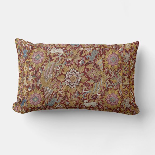 Colonial Peruvian Tapestry Lumbar Pillow (Front)