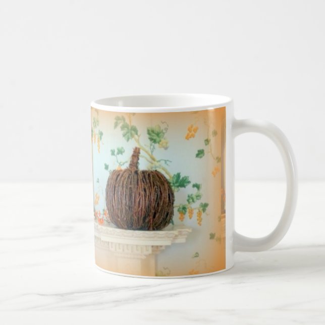 colonial pumpkin basket coffee mug (Right)
