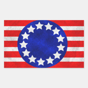 Colonial Stars and Stripes Stickers