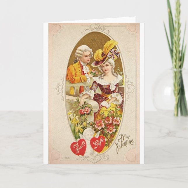 Colonial Valentine's Day Greeting Card (Front)