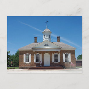 Colonial Williamsburg Courthouse Postcard